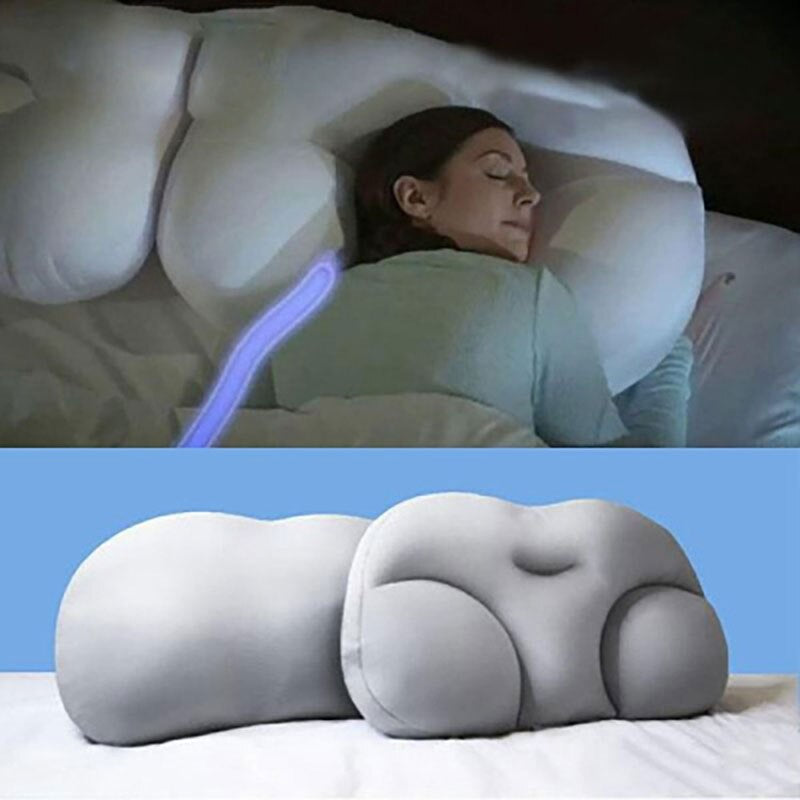 All-Round Cloud Pillow Multifunctional Egg Sleep Pillow Solid Color Super Soft Pillow for Neck Home Textiles Dropshipping