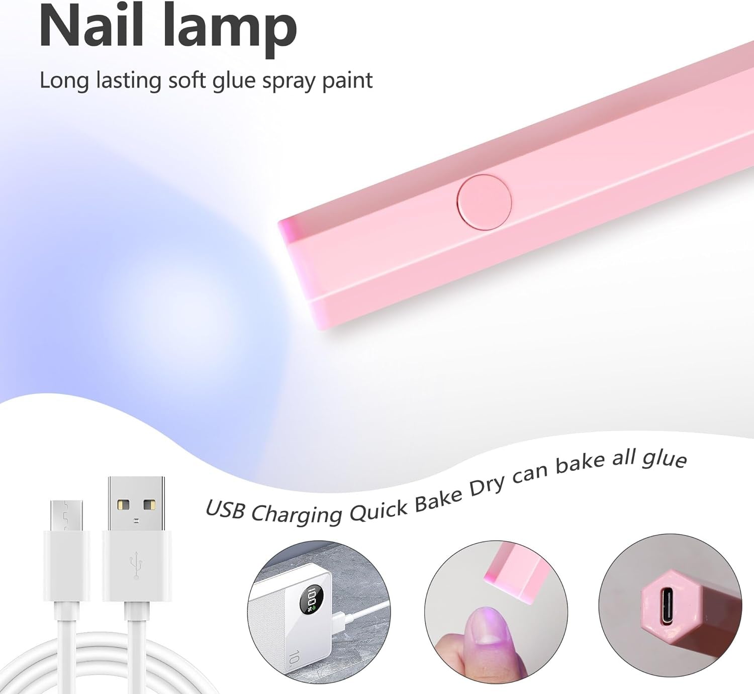 Portable Quick Dry USB Nail Dryer Machine Home Phototherapy Tools Professional LED Nail Lamp Mini Flashlight Pen