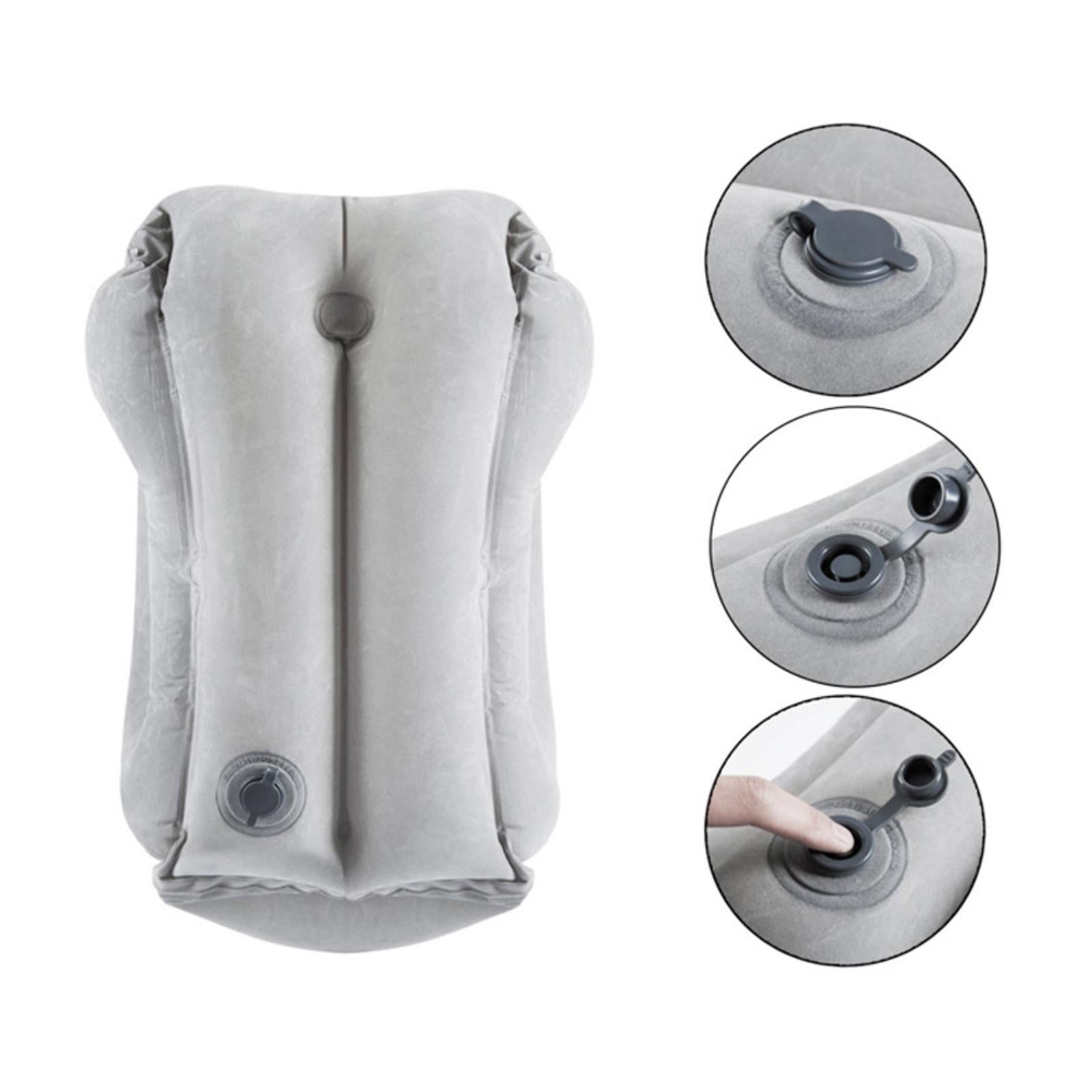 Folding Travel Pillow Inflatable Breathable Neck Pillow Support Pillow for Adults Airplanes Home Office Travel Head Pillow