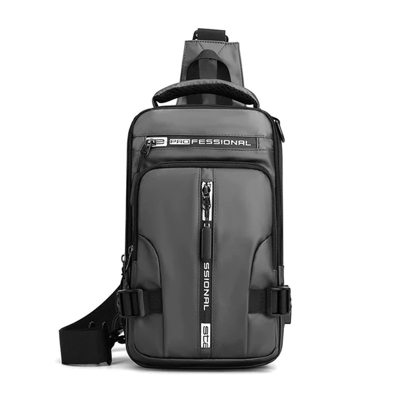 Men Nylon Crossbody Bag with USB Charging Port Multifunction Outdoor Travel Waterproof Daypack Male Casual Messenger Chest Bags