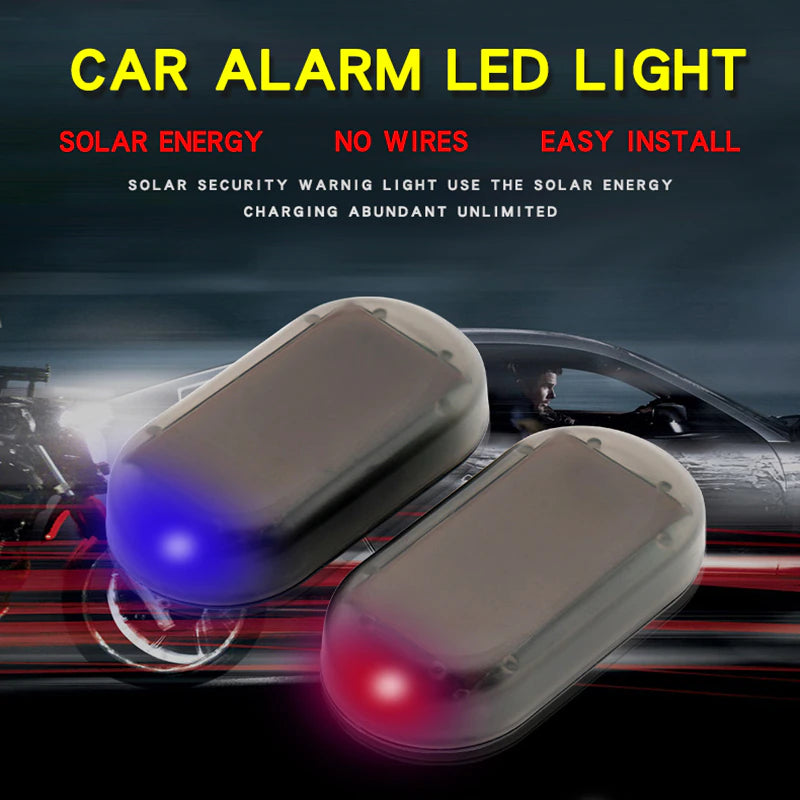 LED Warning Light Fake Solar Power Alarm Lamp Security System Warning Theft Flash Blinking Anti-Theft Caution LED Light Car New