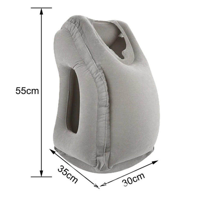 Folding Travel Pillow Inflatable Breathable Neck Pillow Support Pillow for Adults Airplanes Home Office Travel Head Pillow