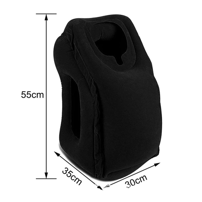 Folding Travel Pillow Inflatable Breathable Neck Pillow Support Pillow for Adults Airplanes Home Office Travel Head Pillow